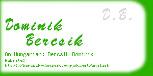 dominik bercsik business card